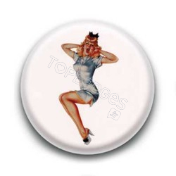 Badge : Pin'up blonde