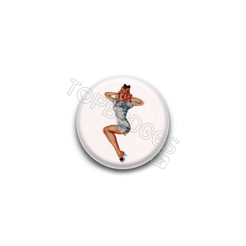 Badge : Pin'up blonde