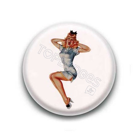 Badge : Pin'up blonde