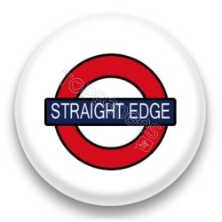 Badge Straight Edge Logo Metro Anglais