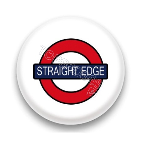 Badge Straight Edge Logo Metro Anglais