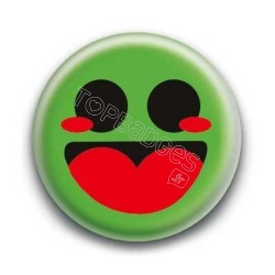 Badge : Smiley heureux vert
