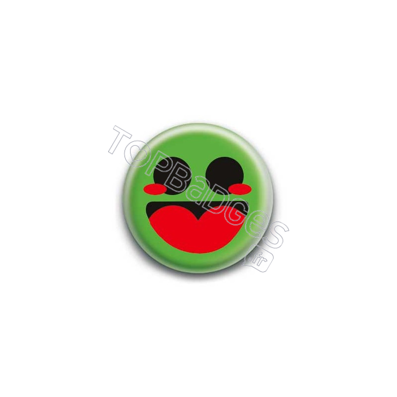 Badge : Smiley heureux vert