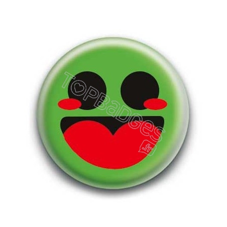 Badge : Smiley heureux vert