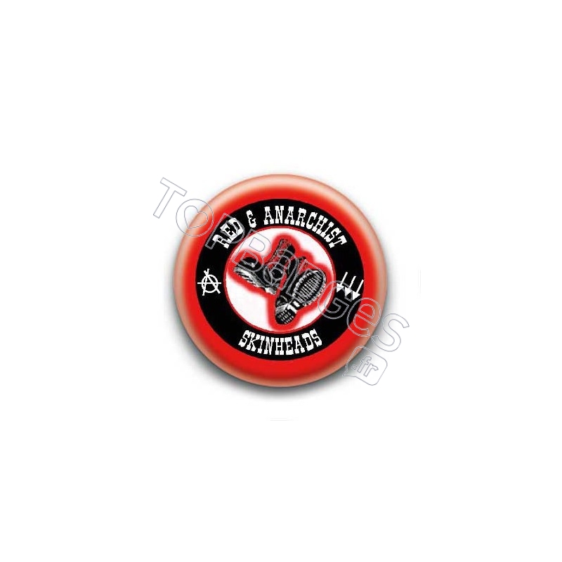Badge Red & Anarchist Skinheads