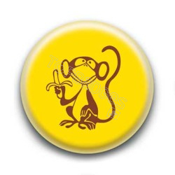 Badge Singe Avec Banane