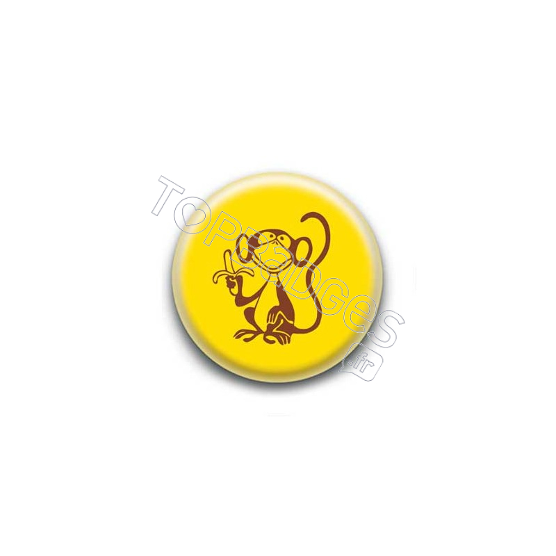 Badge Singe Avec Banane