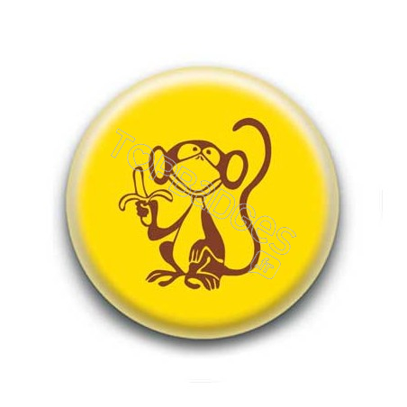 Badge Singe Avec Banane