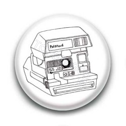 Badge Dessin Polaroid Sur Fond Blanc