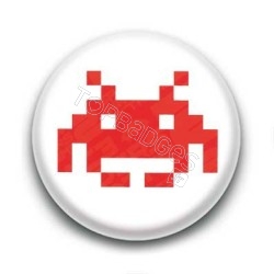 Badge Invader Rouge