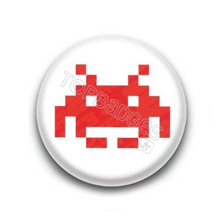 Badge Invader Rouge