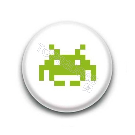 Badge Invader Vert Anis